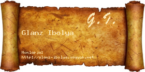 Glanz Ibolya névjegykártya