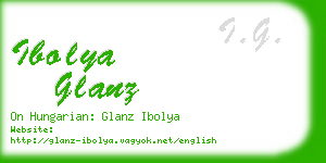 ibolya glanz business card